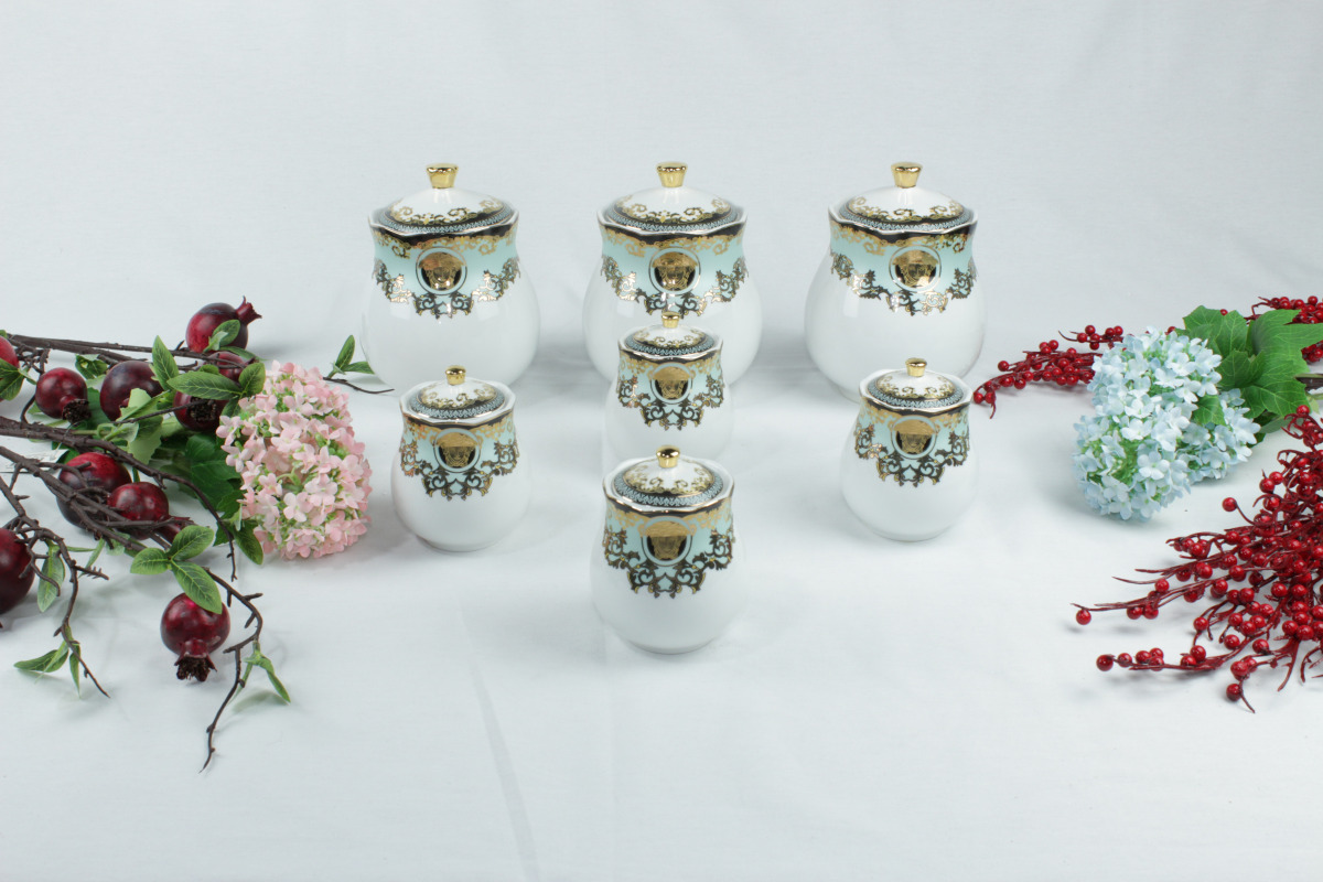 Versace Desen Baharatlık Takımı (Yeşil)